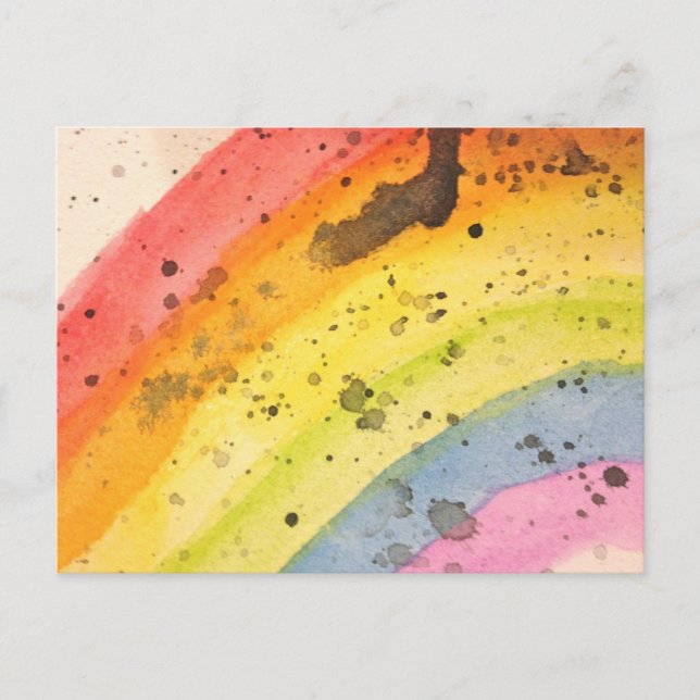 Postal de la acuarela del arco iris (Anverso)