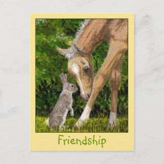 Postal de la amistad Bunny & Foal