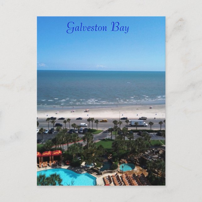 Postal de la bahía de Galveston (Anverso)