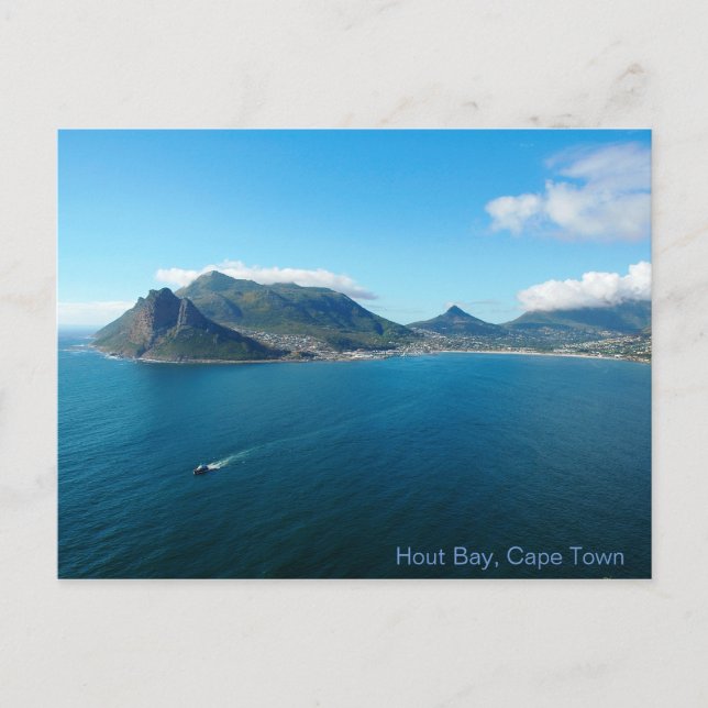 Postal de la bahía de Hout, Cape Town, Suráfrica (Anverso)