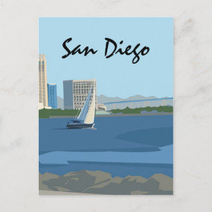 Postal de la bahía de San Diego