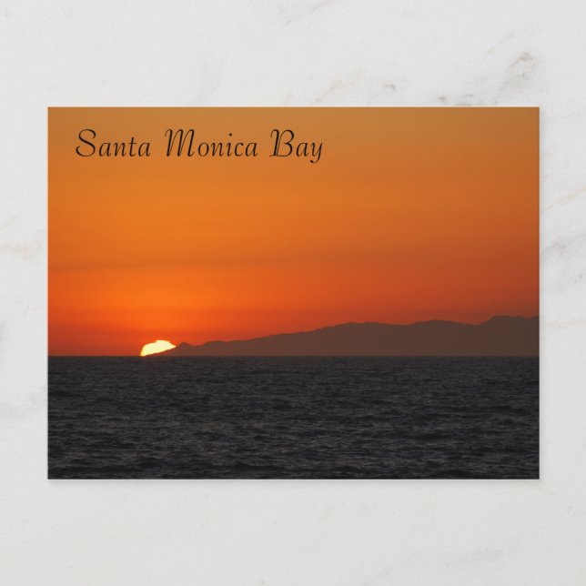 Postal de la Bahía de Santa Monica (Anverso)