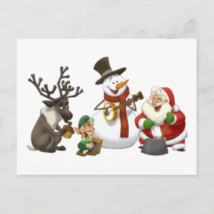 Postal de la banda de jarro del navidad
