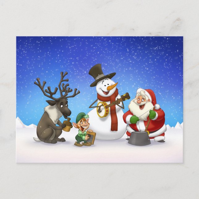 Postal de la banda Jug para navidades (Anverso)