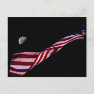 Postal de la bandera americana
