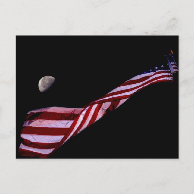 Postal de la bandera americana (Anverso)
