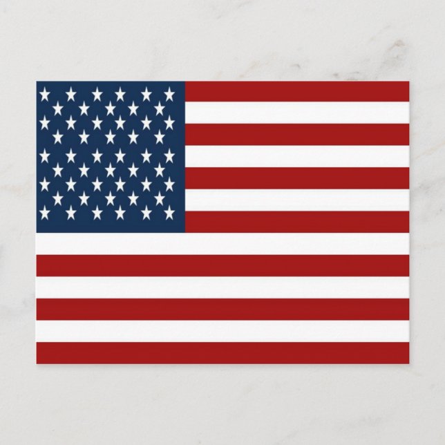 Postal de la bandera americana (50 estrellas) (Anverso)