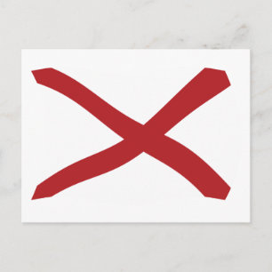 Postal de la bandera de Alabama