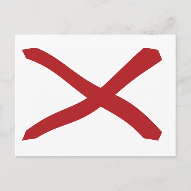 Postal de la bandera de Alabama (Anverso)