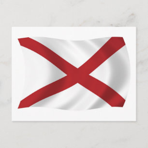 Postal de la bandera de Alabama