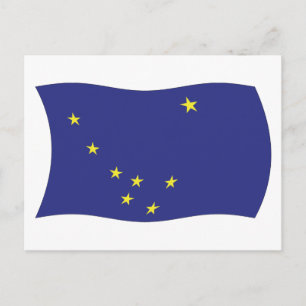 Postal de la bandera de Alaska