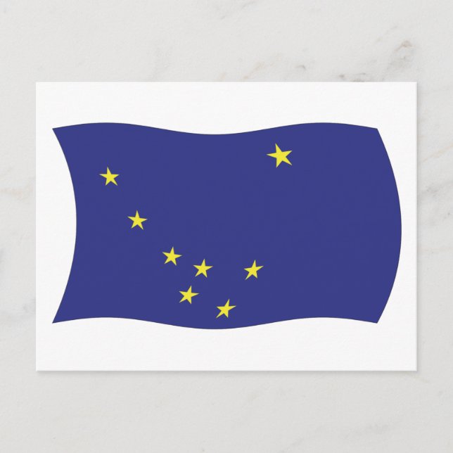 Postal de la bandera de Alaska (Anverso)