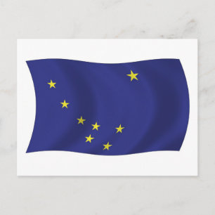 Postal de la bandera de Alaska