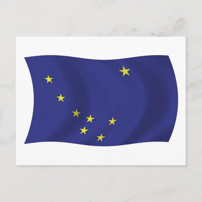 Postal de la bandera de Alaska (Anverso)