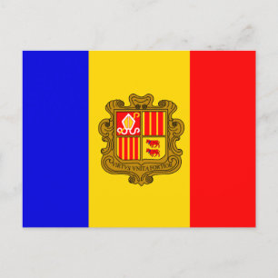postal de la bandera de andorra