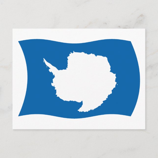 Postal de la bandera de Antártida (Anverso)