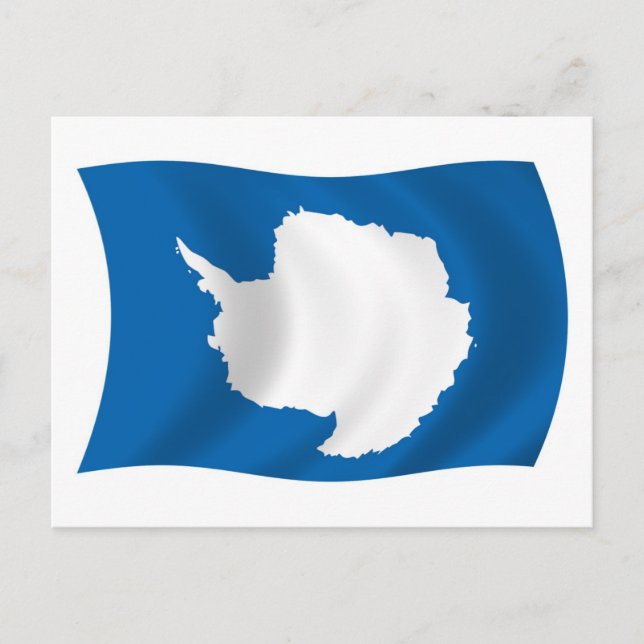 Postal de la bandera de Antártida (Anverso)