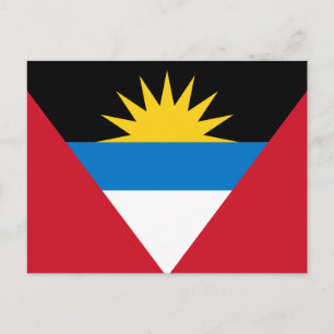 Postal de la bandera de Antigua y Barbuda