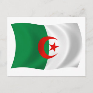 Postal de la bandera de Argelia