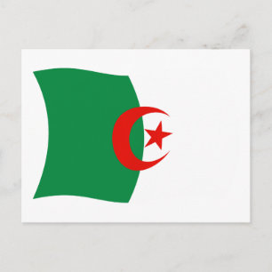 Postal de la bandera de Argelia