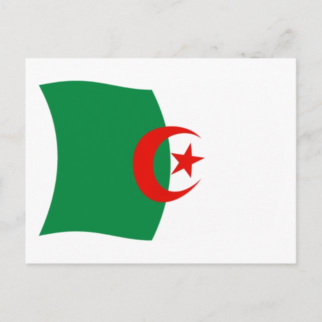 Postal de la bandera de Argelia (Anverso)