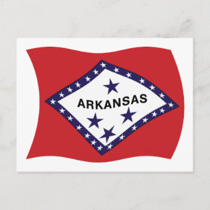 Postal de la bandera de Arkansas