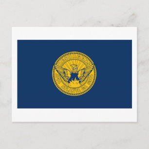 postal de la bandera de Atlanta