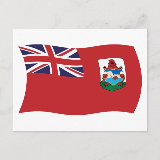 Postal de la bandera de Bermudas (Anverso)