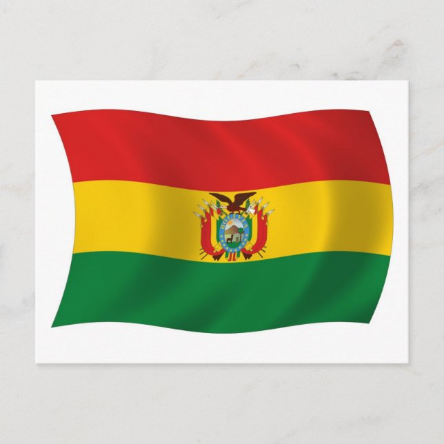Postal de la bandera de Bolivia (Anverso)