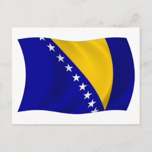 Postal de la bandera de Bosnia y Herzegovina