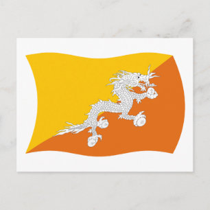Postal de la bandera de Bután