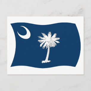 Postal de la bandera de Carolina del Sur