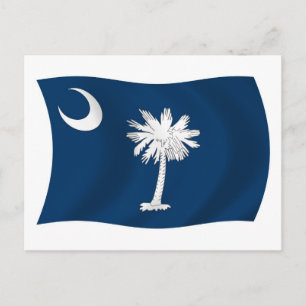 Postal de la bandera de Carolina del Sur
