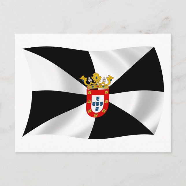 Postal de la bandera de Ceuta (Anverso)