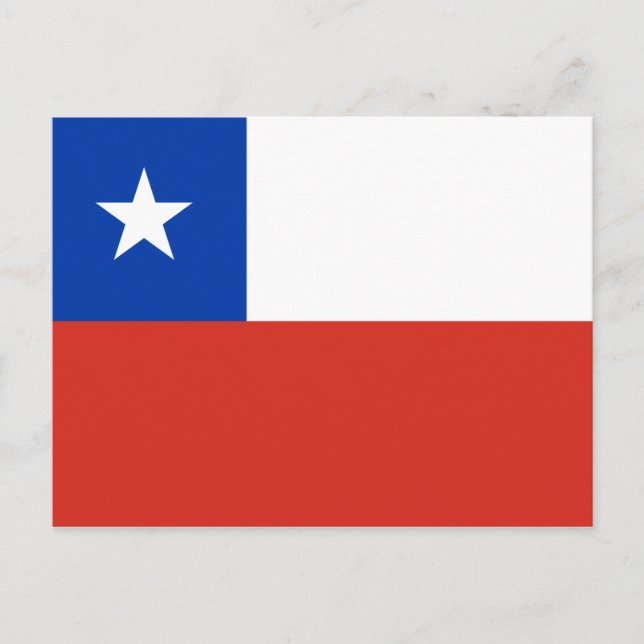 Postal de la bandera de Chile (Anverso)