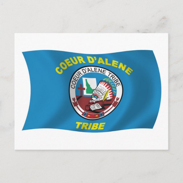 Postal de la bandera de Coeur d'Alene (Anverso)