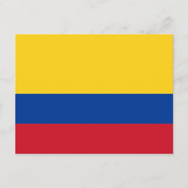 Postal de la bandera de Colombia (Anverso)