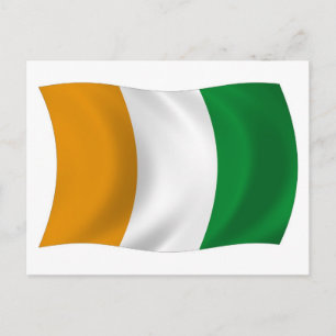 Postal de la bandera de Costa de Marfil