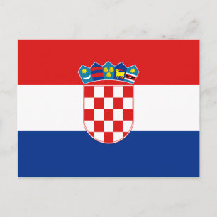 postal de la bandera de Croacia