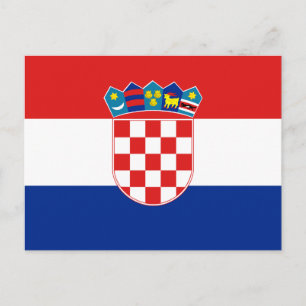 postal de la bandera de Croacia