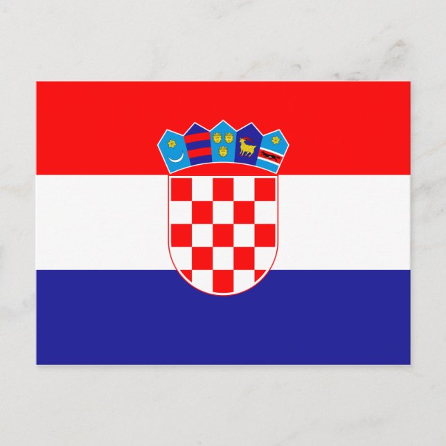 Postal de la bandera de Croacia (Anverso)