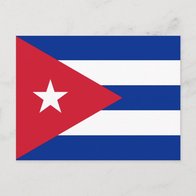 Postal de la bandera de Cuba (Anverso)