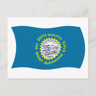 Postal de la bandera de Dakota del Sur