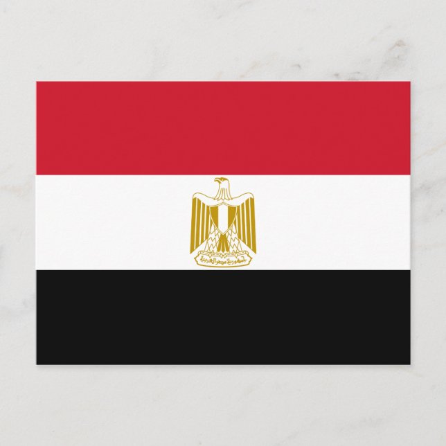 Postal de la bandera de Egipto (Anverso)