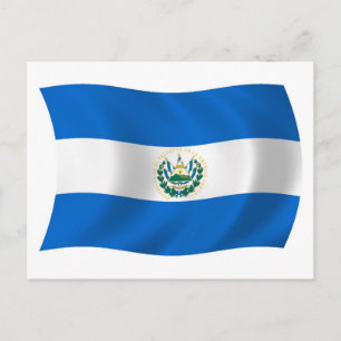 Postal de la bandera de El Salvador