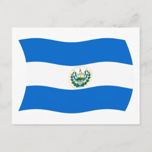 Postal de la bandera de El Salvador