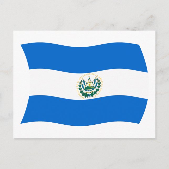 Postal de la bandera de El Salvador (Anverso)