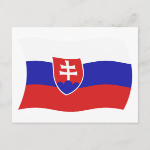 Postal de la bandera de Eslovaquia