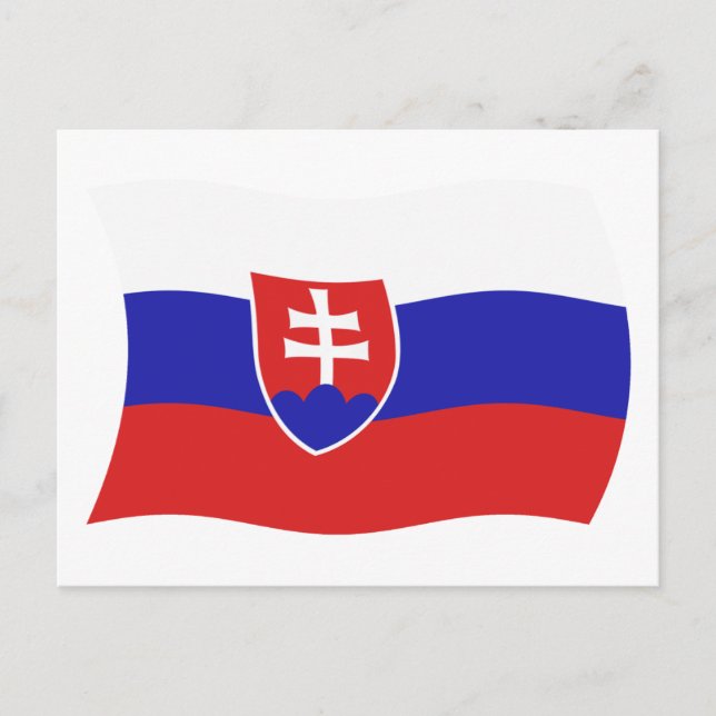 Postal de la bandera de Eslovaquia (Anverso)
