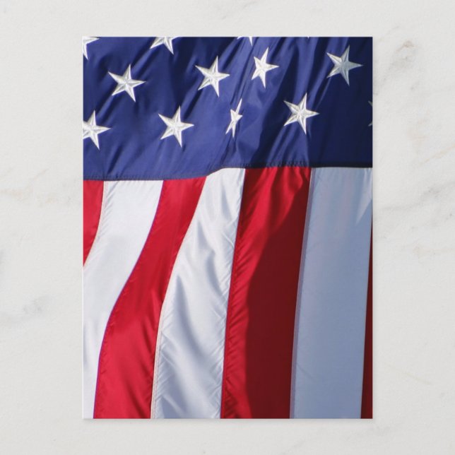 postal de la bandera de Estados Unidos (Anverso)